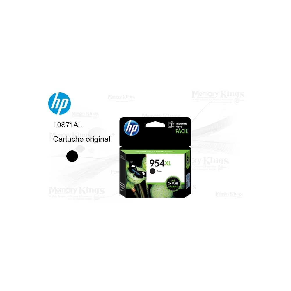 CARTUCHO DE TINTA HP 954XL NEGRO ORIGINAL - 2000 PÁGINAS DE ALTA CALIDAD, IDEAL PARA IMPRESORAS HP - 1
