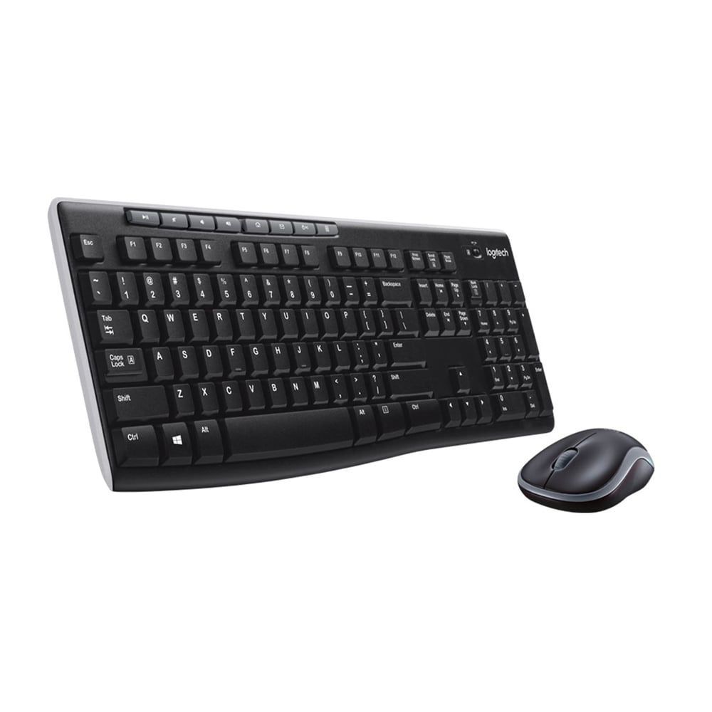 TECLADO Y MOUSE INALÁMBRICOS LOGITECH MK270 USB - NEGRO, DISEÑO COMPACTO Y CÓMODO PARA TU PC - 1