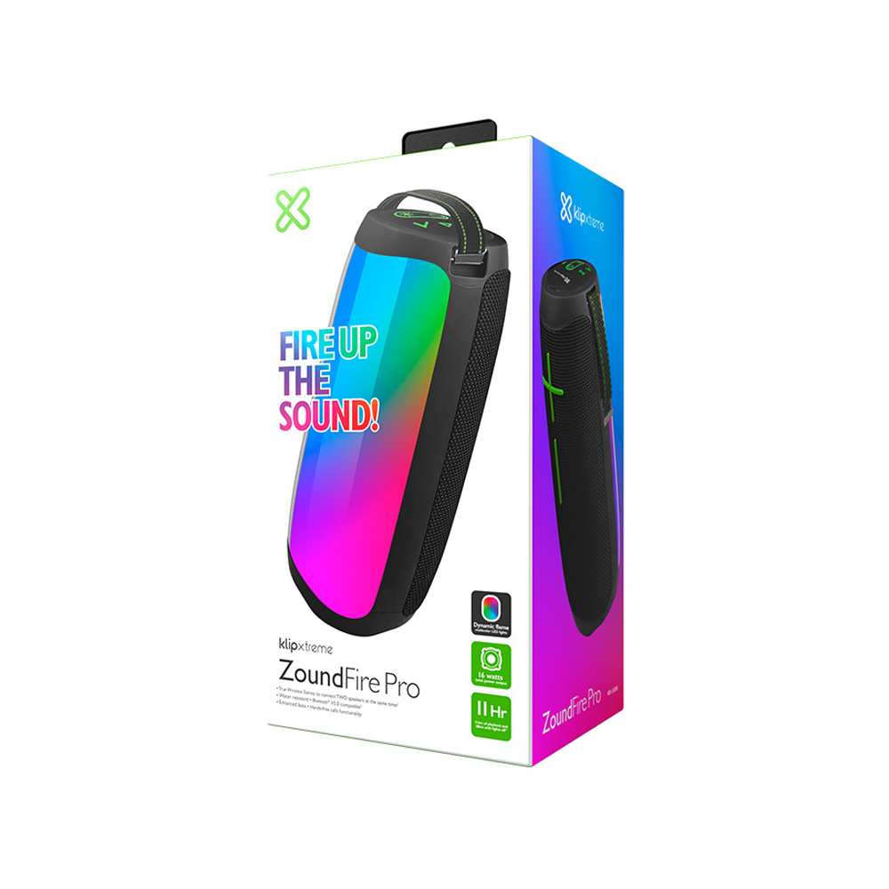 PARLANTE KLIP XTREME ZOUNDFIRE PRO KBS-350BK, 16W, BLUETOOTH Y LECTOR SD, DISEÑO COMPACTO Y ELEGANTE - 1