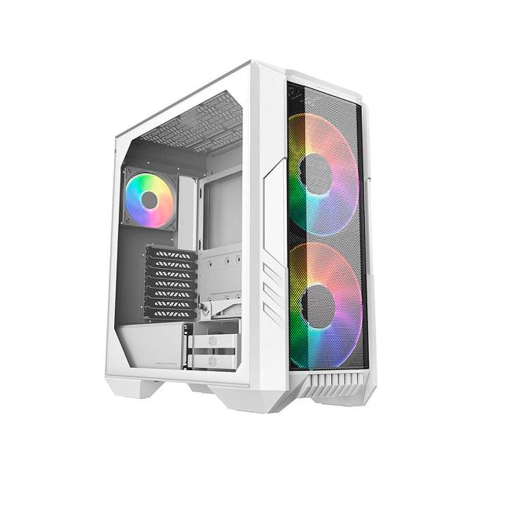 CAJA MID TOWER COOLER MASTER HAF 500 ARGB BLANCA - EXCELENTE VENTILACIÓN Y ESTILO PERSONALIZABLE - 1