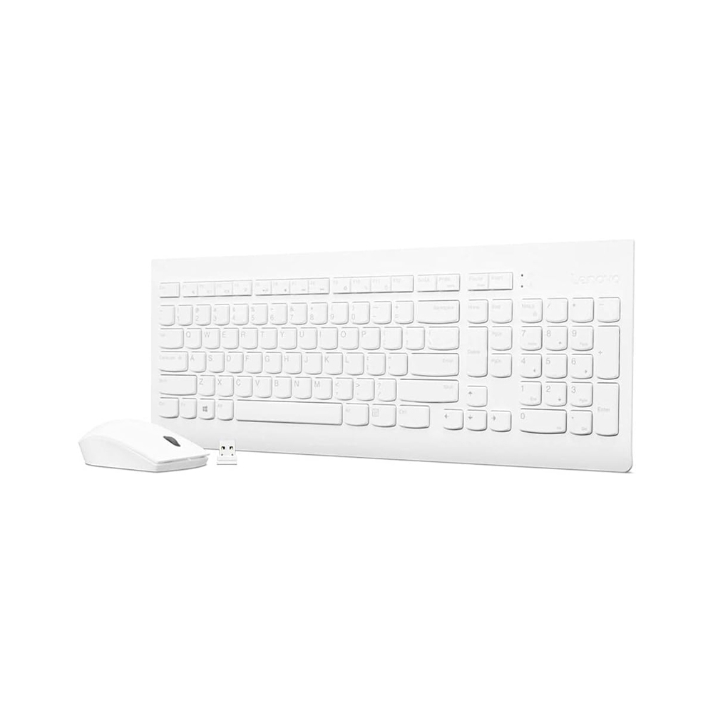 COMBO DE TECLADO Y MOUSE INALÁMBRICOS LENOVO 510 EN COLOR BLANCO - ERGONOMÍA Y ESTILO PARA TU ESCRITORIO - 1