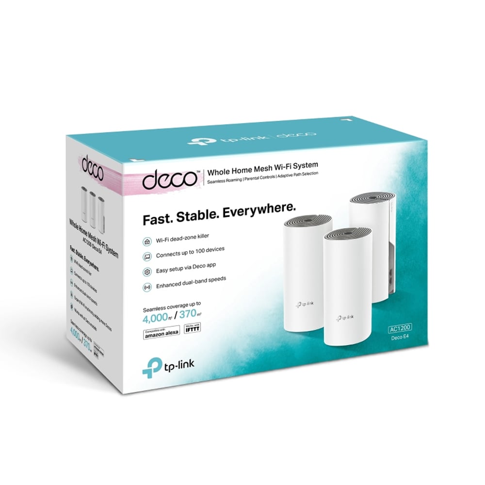 TP-LINK DECO E4 SISTEMA WI-FI MALLA 3 ENRUTADORES DOBLE BANDA WI-FI 5 CONECTIVIDAD RÁPIDA - 1