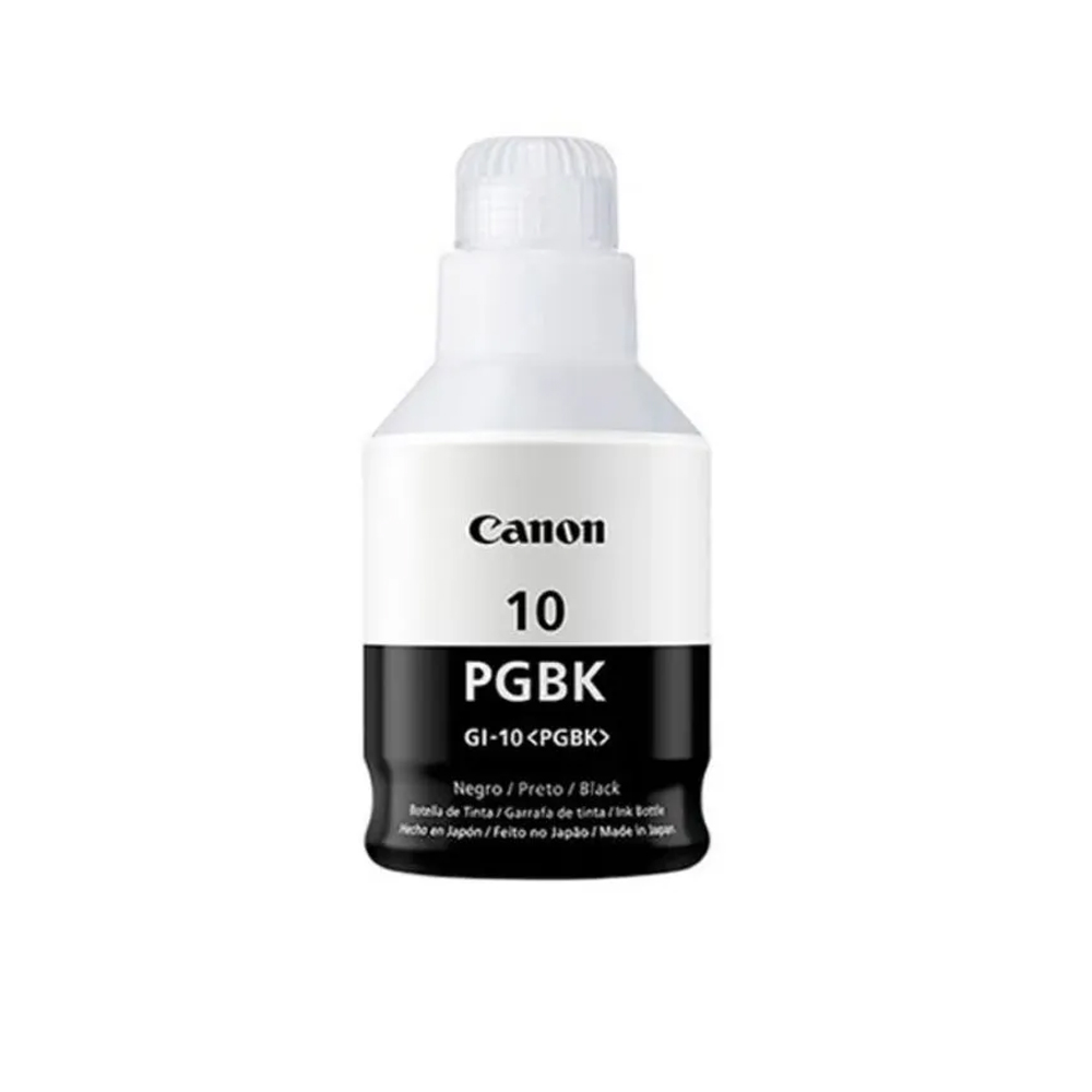 BOTELLA DE TINTA CANON GI-10 CAPACIDAD 170ML COLOR NEGRO - 1