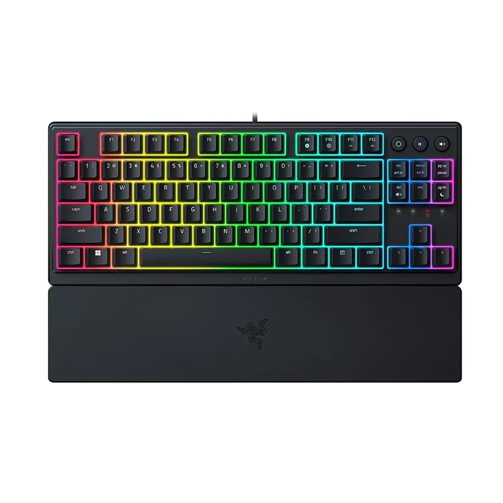 TECLADO RAZER ORNATA V3 TKL MECHA-MEMBRANE COMPACTO CON RETROILUMINACIÓN CHROMA, COLOR NEGRO - 1