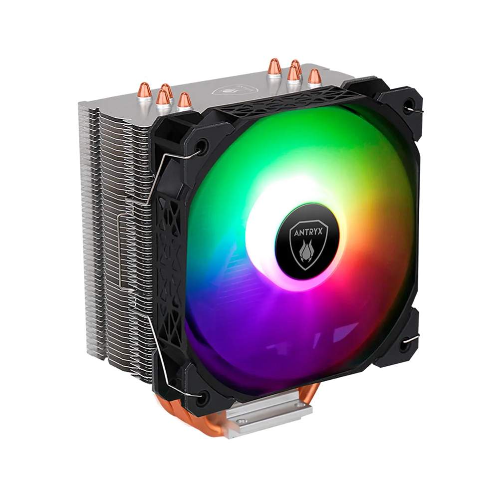 COOLER CPU ANTRYX MIRAGE 410 ARGB BLACK - EFICIENCIA Y ESTILO CON ILUMINACIÓN RGB - 1