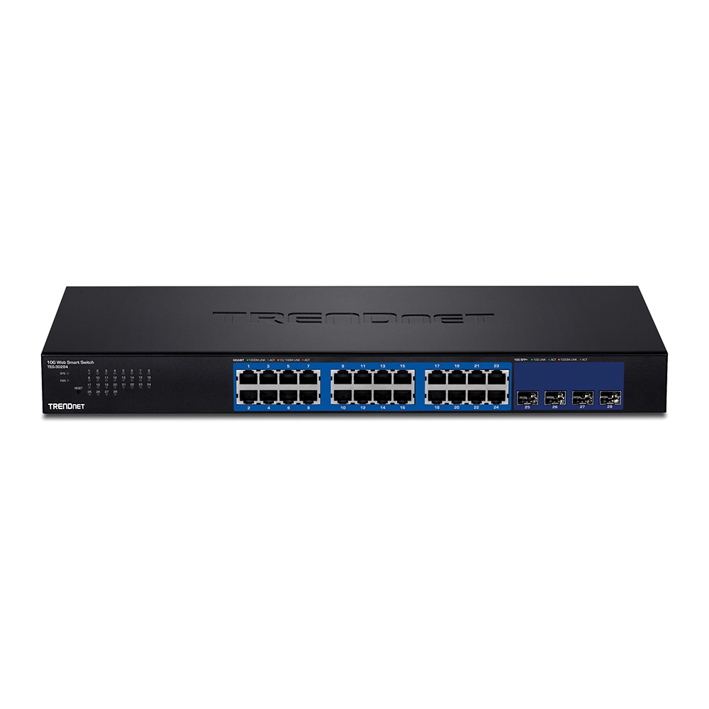 SWITCH GBE WEB SMART TRENDNET TEG-30284, 24 PUERTOS, ALTO RENDIMIENTO Y FÁCIL GESTIÓN EN RED - 1