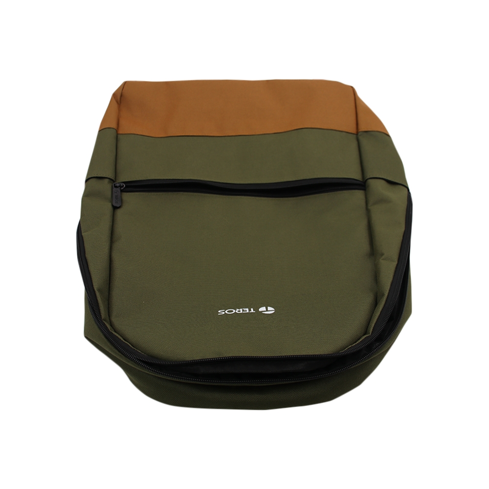 MOCHILA TEROS NOVA VERDE/MARRÓN PARA NOTEBOOKS DE HASTA 15.6' - DISEÑO MODERNO Y FUNCIONAL - 1