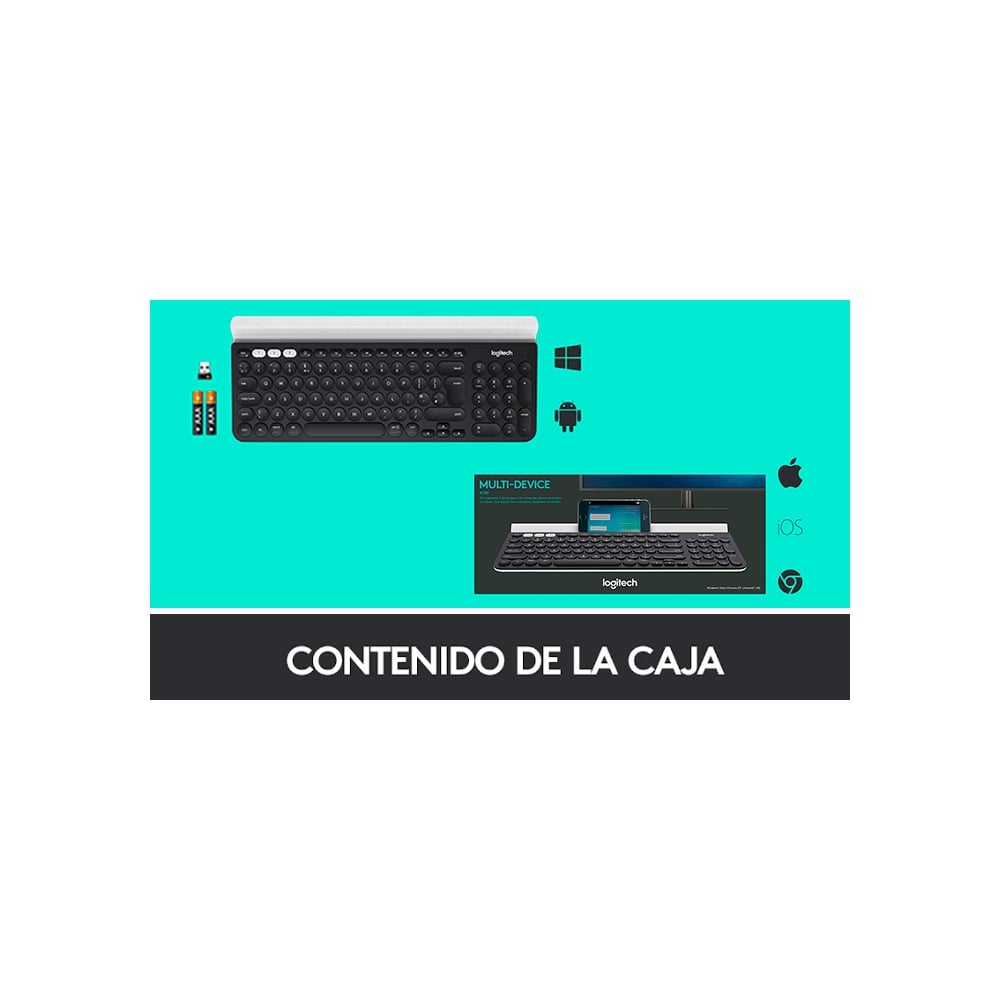TECLADO INALÁMBRICO LOGITECH ESPAÑOL, DISEÑO ERGONÓMICO, CONECTIVIDAD 2.4 GHZ Y BLUETOOTH, COMODIDAD GARANTIZADA. - 1