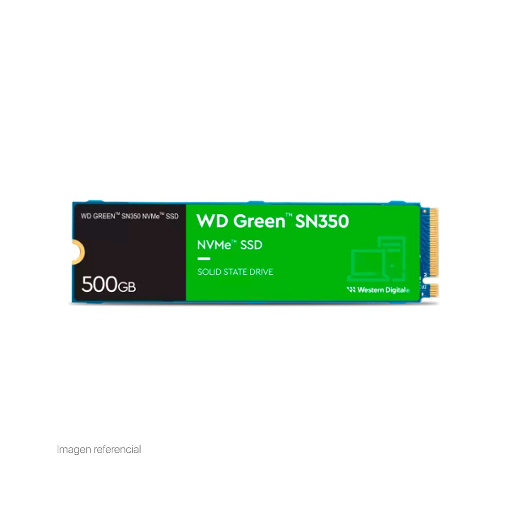 DISCO SSD WESTERN DIGITAL GREEN SN350 NVME 500GB M.2 2280 - VELOCIDAD Y RENDIMIENTO OPTIMIZADOS - 1