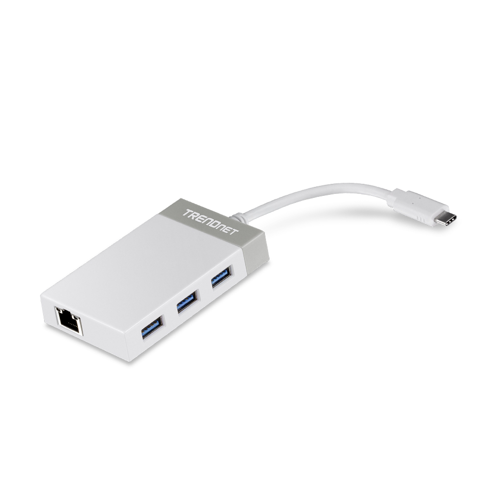 ADAPTADOR USB-C A RED GBE + HUB TRENDNET TUC-ETGH3 - ALTA VELOCIDAD Y MÚLTIPLES PUERTOS - 1