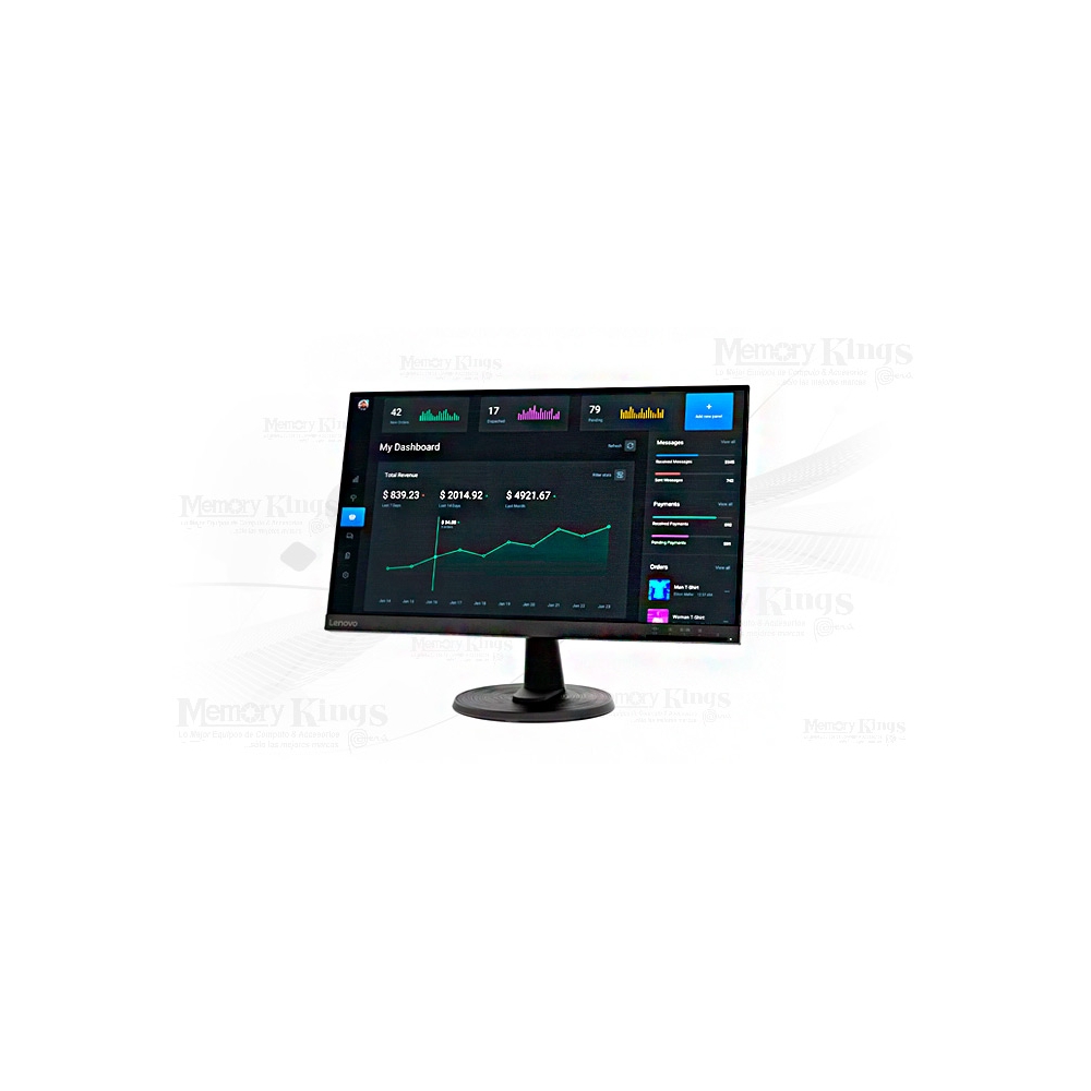 MONITOR LENOVO C24-40 DE 23.8', PANTALLA VA ANTIGLARE, 75HZ, HDMI Y VGA, IDEAL PARA GAMING Y TRABAJO - 1