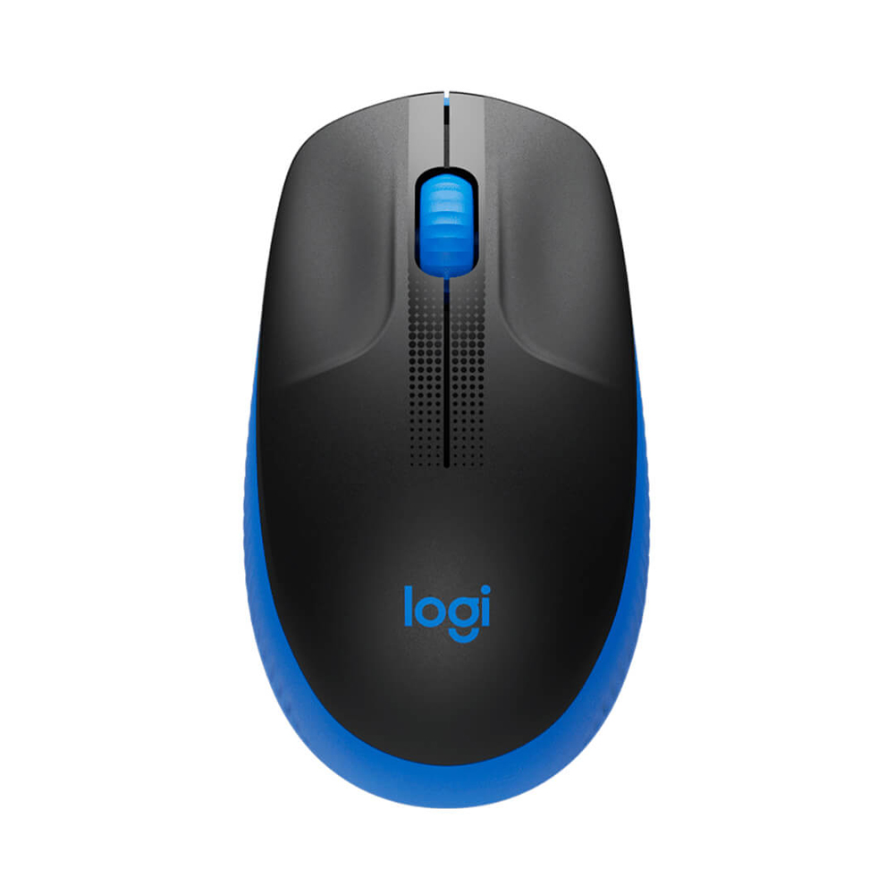 MOUSE INALÁMBRICO LOGITECH M190 TAMAÑO COMPLETO, COLOR AZUL, CÓMODO Y EFICIENTE PARA TU ESCRITORIO - 1