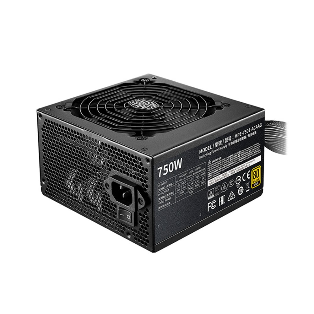 FUENTE COOLER MASTER MWE GOLD 750W 80 PLUS GOLD, FULL MODULAR, EFICIENCIA Y RENDIMIENTO SUPERIOR - 1