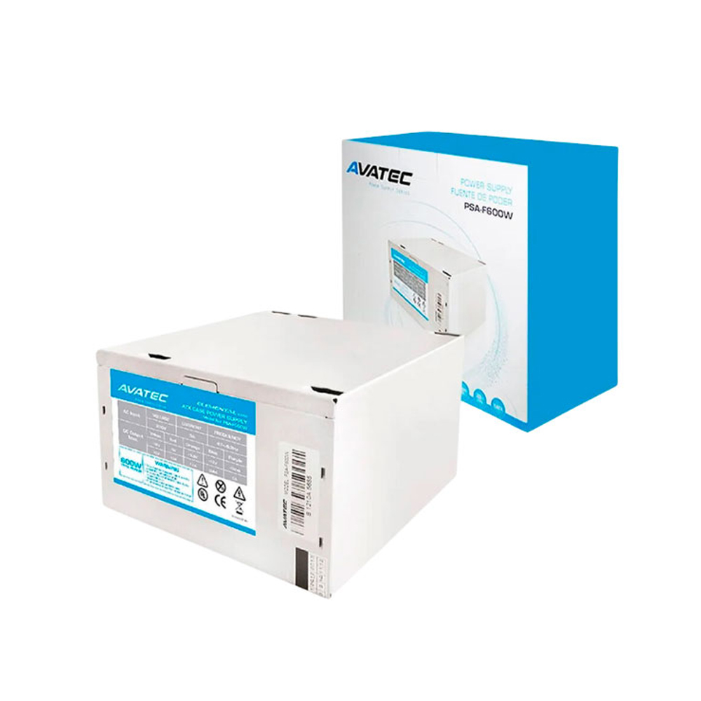 FUENTE DE PODER AVATEC 600W, ALTA EFICIENCIA, CONECTORES MÚLTIPLES, IDEAL PARA GAMERS Y ENTUSIASTAS - 1