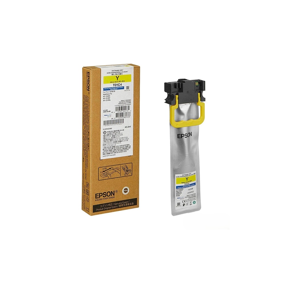 EPSON TINTA AMARILLA 140ML ORIGINAL T01C PARA IMPRESORAS - ALTA CALIDAD DE IMPRESIÓN - 1