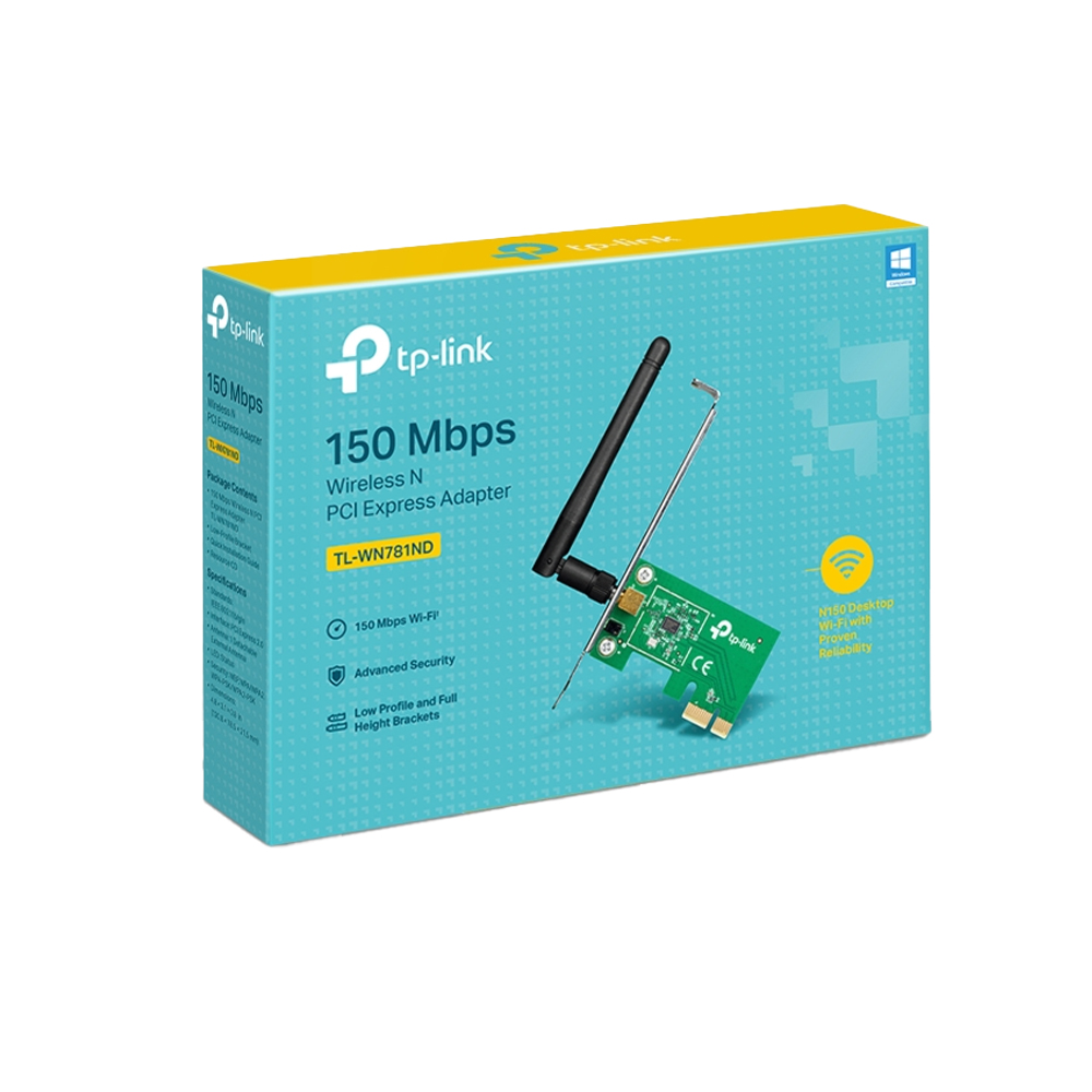 ADAPTADOR DE RED TP-LINK TL-WN781ND PCIE 802.11B/G/N CON CONEXIÓN RÁPIDA Y FÁCIL INSTALACIÓN - 1
