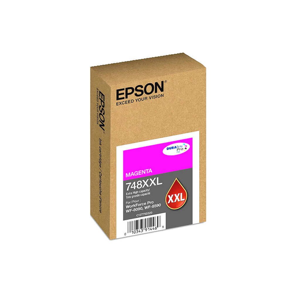 CARTUCHO DE TINTA EPSON 748 MAGENTA - RINDE HASTA 7,000 PÁGINAS, IDEAL PARA IMPRESIONES DE ALTA CALIDAD - 1
