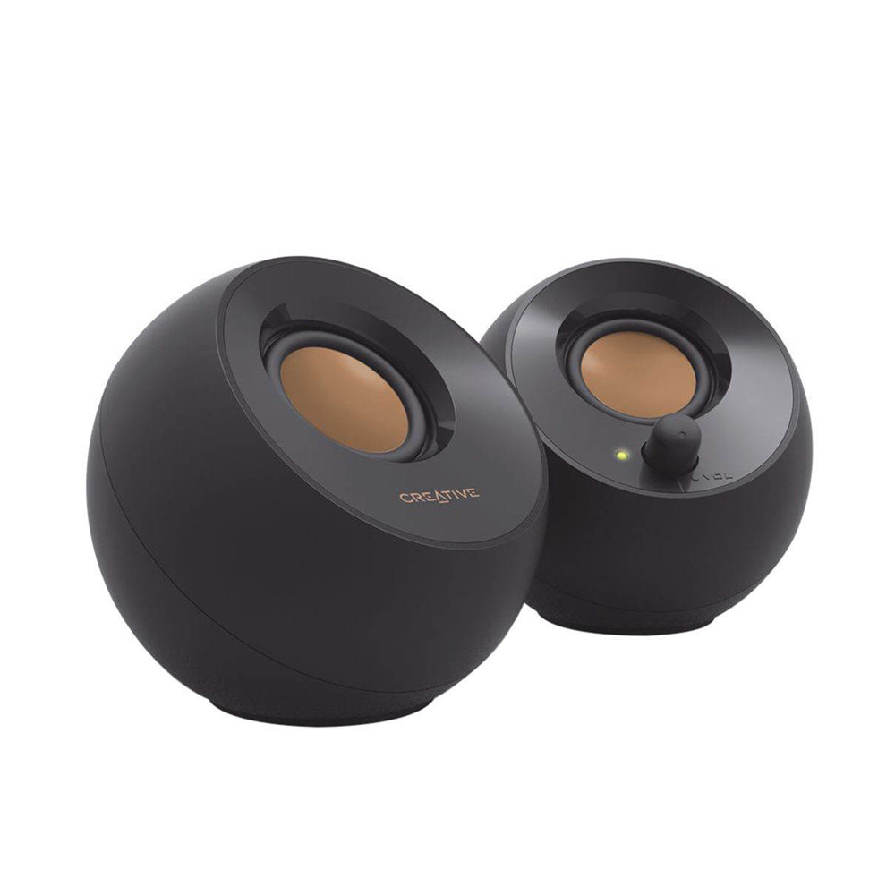 PARLANTE CREATIVE PEBBLE 2.0 4.4W USB-POWERED NEGRO – SONIDO DE ALTA CALIDAD PARA TU PC - 1