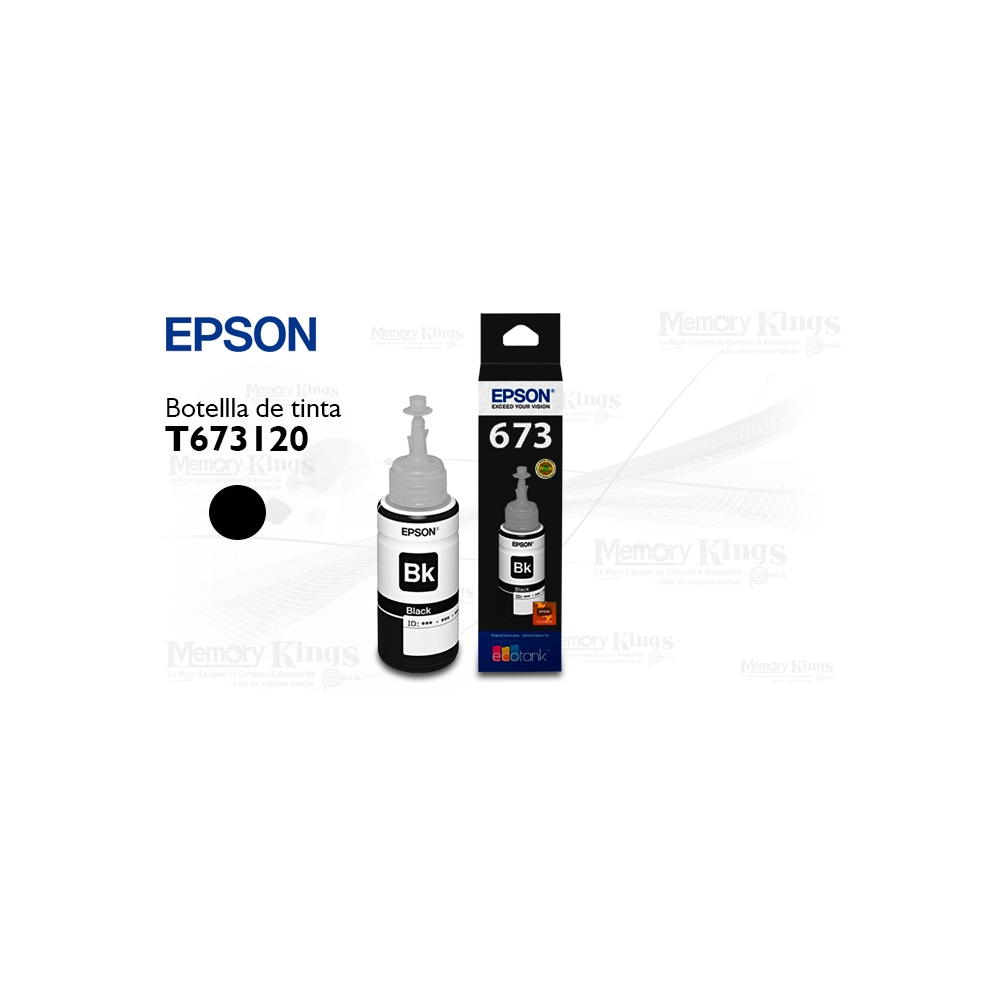 TINTA EPSON 673 NEGRA 70ML PARA IMPRESORAS, ALTA CALIDAD Y RENDIMIENTO ÓPTIMO DE IMPRESIÓN - 1