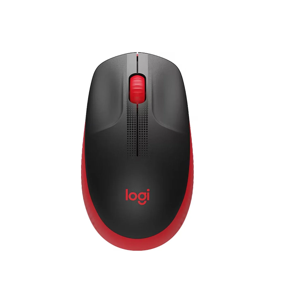 MOUSE LOGITECH M190 INALÁMBRICO ROJO TAMAÑO COMPLETO CON DISEÑO ERGONÓMICO Y GRAN COMODIDAD - 1