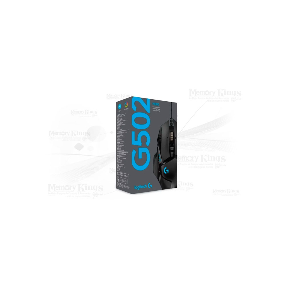 RATÓN GAMING LOGITECH G502 HERO CON 11 BOTONES, ÓPTICO Y CABLEADO - ESPECIAL PARA GAMERS - 1