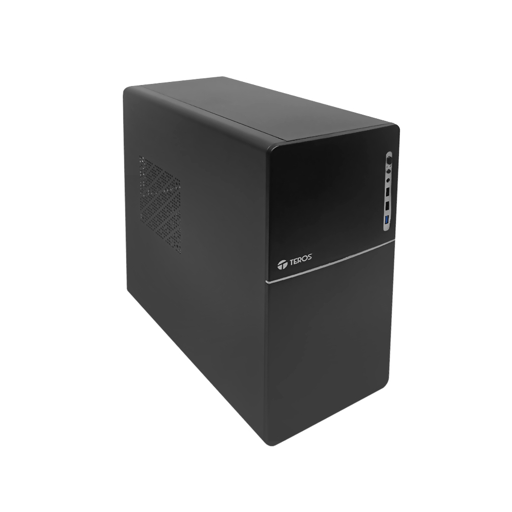 CAJA ATX TEROS TE-1038S EN NEGRO, 250W, CON USB 3.0/2.0 Y AUDIO PARA TU PC. - 1
