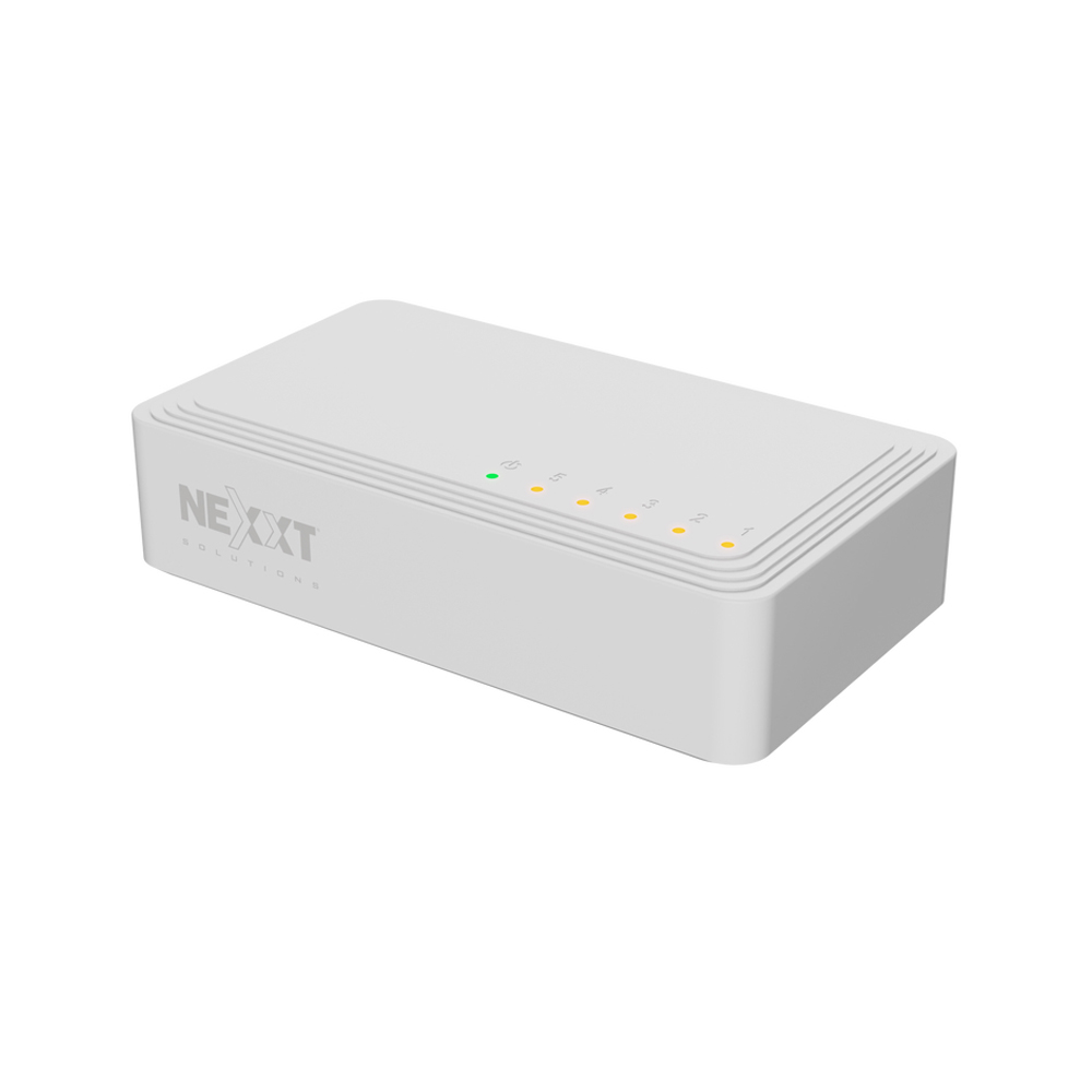 SWITCH GIGABIT ETHERNET NEXXT - 5 PUERTOS, 10/100/1000 MBPS, IDEAL PARA REDES RÁPIDAS Y CONFIABLES - 1