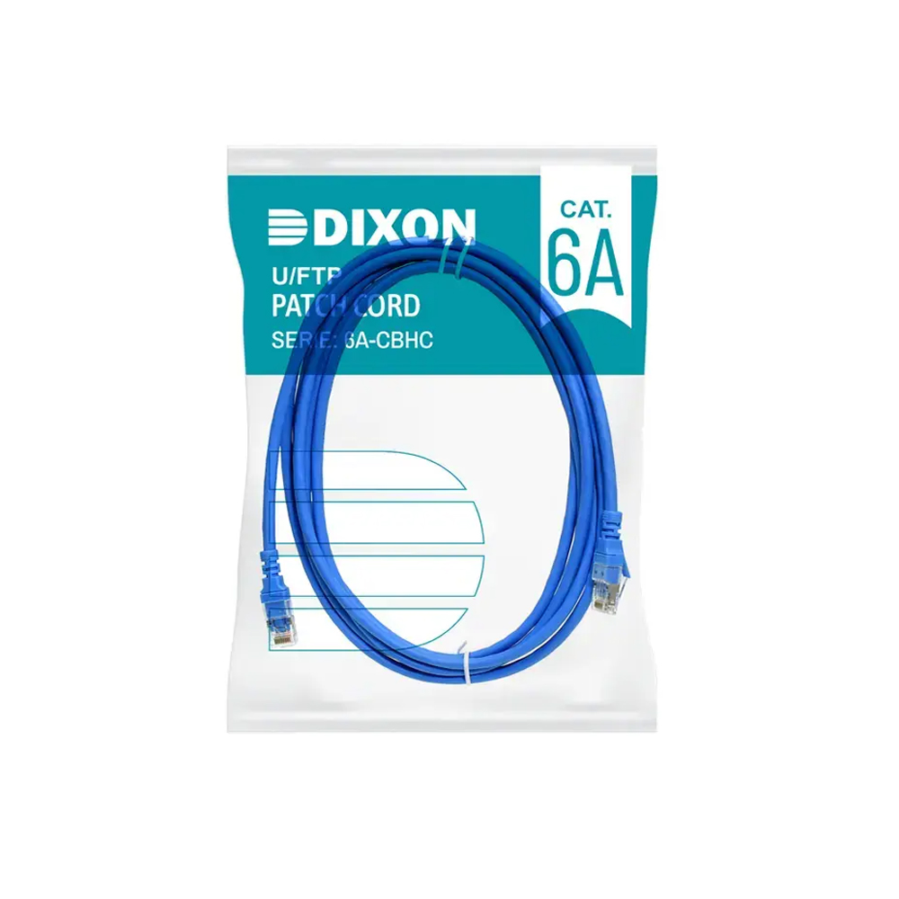 CABLE DE RED PATCH CORD DIXON CAT 6A AZUL DE 5M - CONEXIÓN RÁPIDA Y ESTABLE PARA INTERNET - 1
