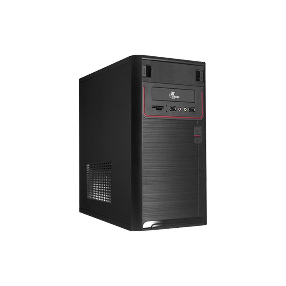 CAJA PC MICRO ATX XTECH ALL BLACK CON FUENTE 600W - DISEÑO ELEGANTE Y ESPACIO ÓPTIMO PARA COMPONENTES - 1