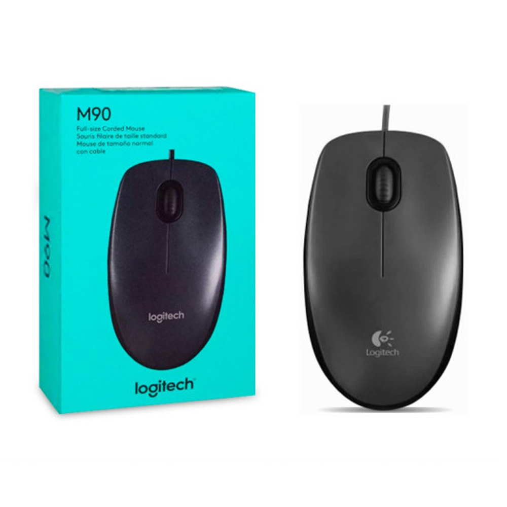 MOUSE LOGITECH M90 USB 1000 DPI NEGRO-GRIS - 1