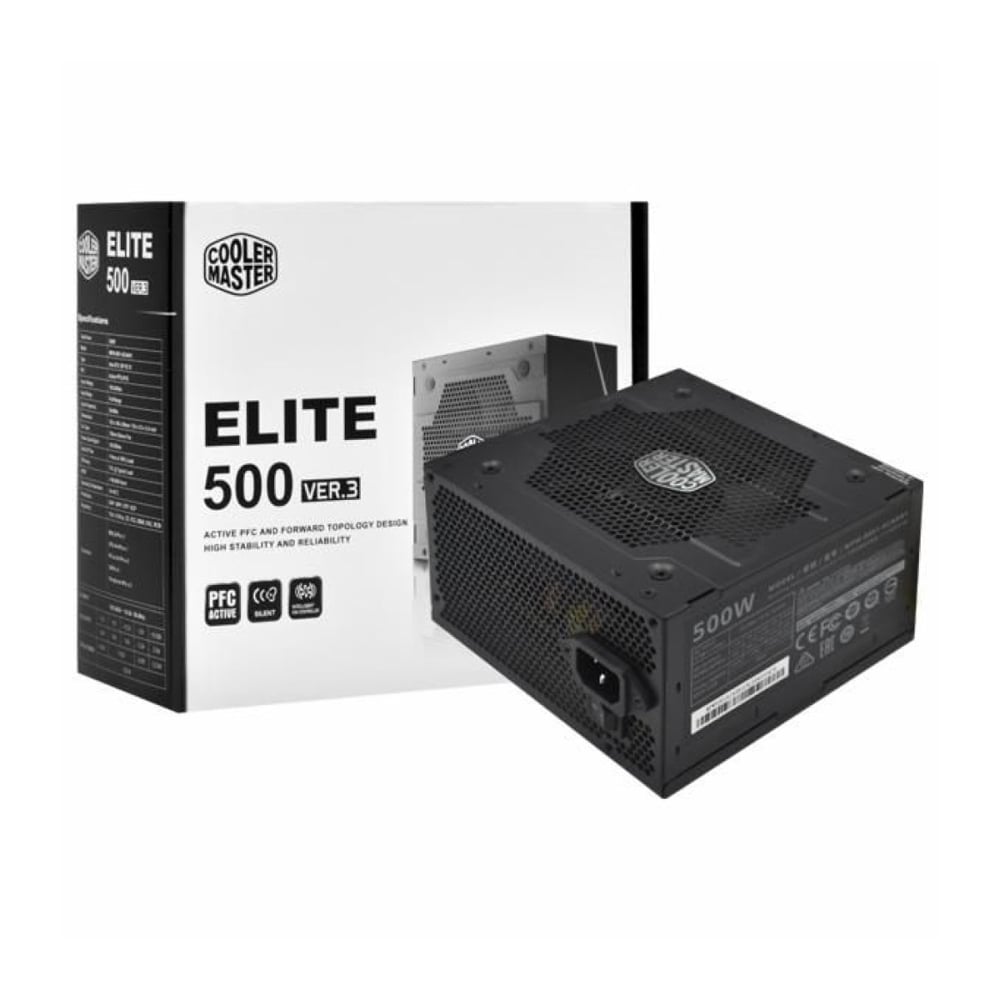 FUENTE DE PODER 500W COOLER MASTER ELITE NEX N500 CERTIFICADA, ALTA EFICIENCIA Y RENDIMIENTO CONFIABLE - 1