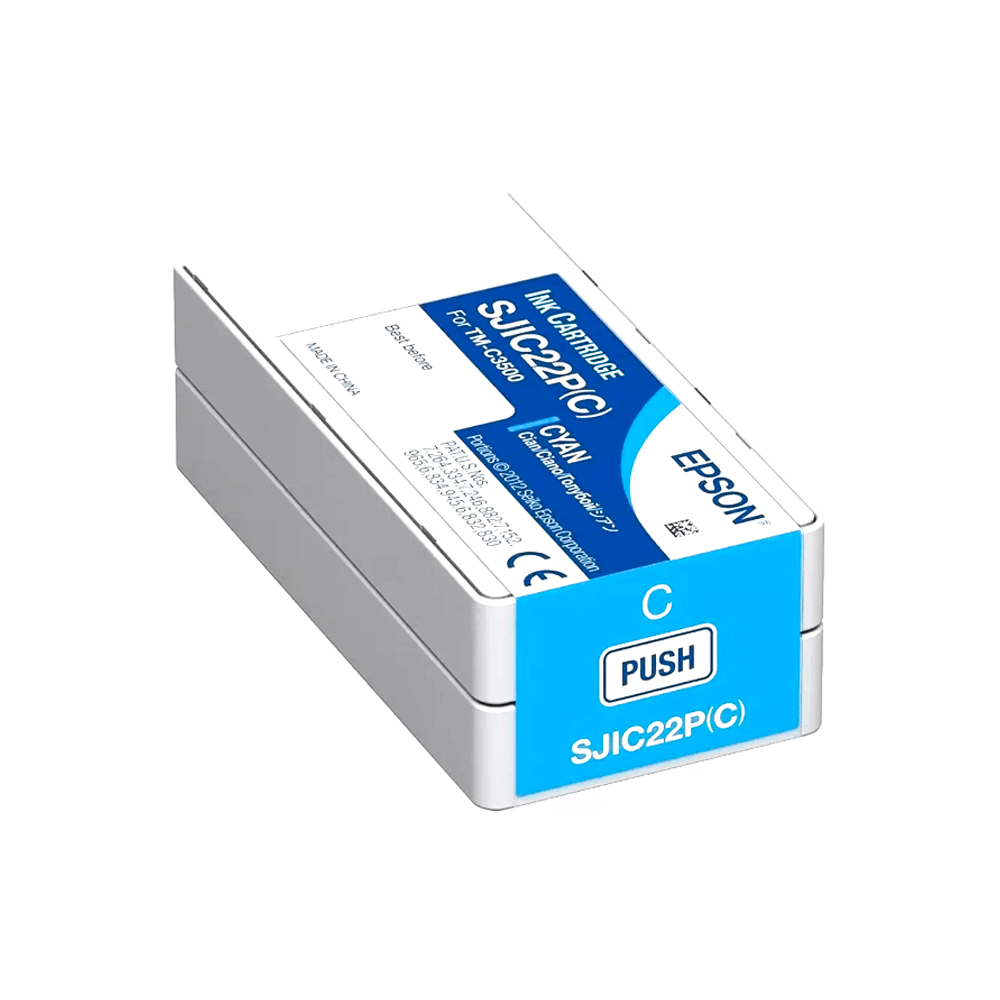CARTUCHO DE TINTA EPSON CIAN PARA IMPRESORAS TM-C3500 - COLOR VIBRANTE Y ALTA CALIDAD DE IMPRESIÓN. - 1