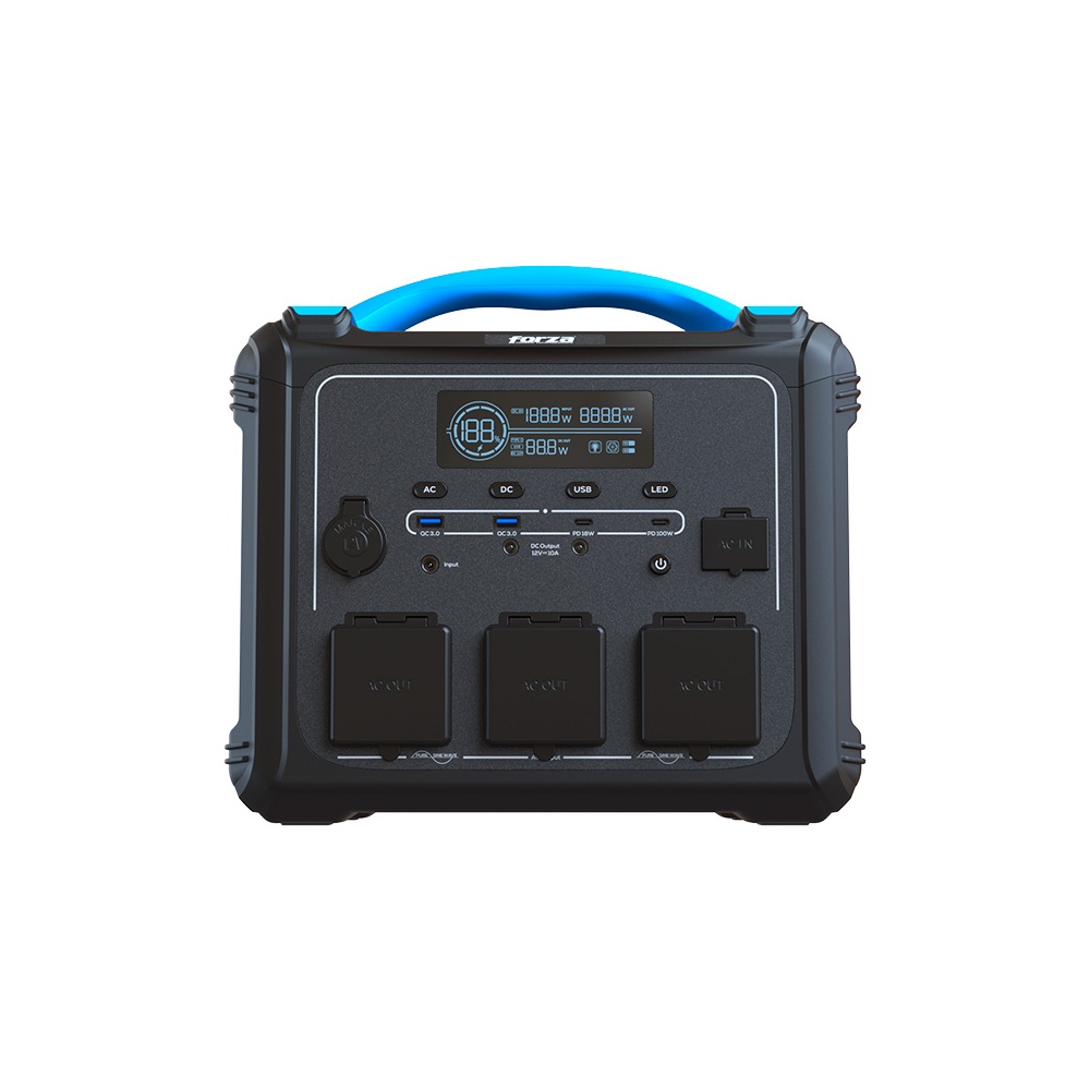 FORZA TITAN 1200W POWER STATION - BATERÍA DE RESPALDO LMFP, CONEXIÓN AC 220V, POTENTE Y COMPACTA - 1