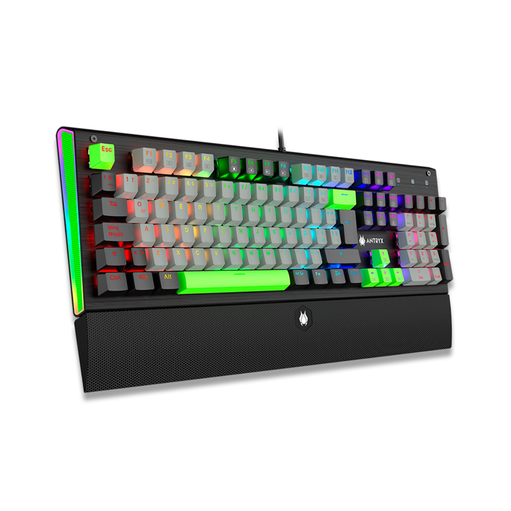 TECLADO GAMING ANTRYX MK ZIGRA EVO SW CON RETROILUMINACIÓN RGB Y SWITCHES MECÁNICOS ROJOS - 1