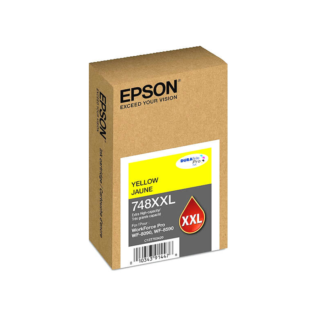 CARTUCHO DE TINTA EPSON 748 AMARILLO - HASTA 7,000 PÁGINAS DE IMPRESIÓN DE ALTA CALIDAD - 1