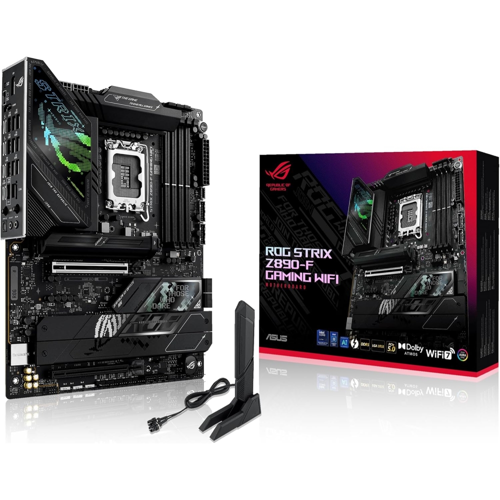 PLACA MADRE ASUS ROG STRIX Z890-F ATX GAMING CON DDR5, WIFI 7 Y THUNDERBOLT 4 - RENDIMIENTO MÁXIMO - 1