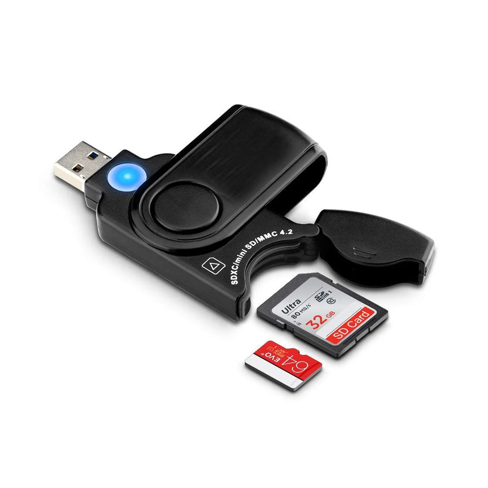 LECTOR Y GRABADOR DE TARJETAS DE MEMORIA ENCORE U329 - COMPACTO Y RÁPIDO, IDEAL PARA TRANSFERENCIA DE DATOS - 1