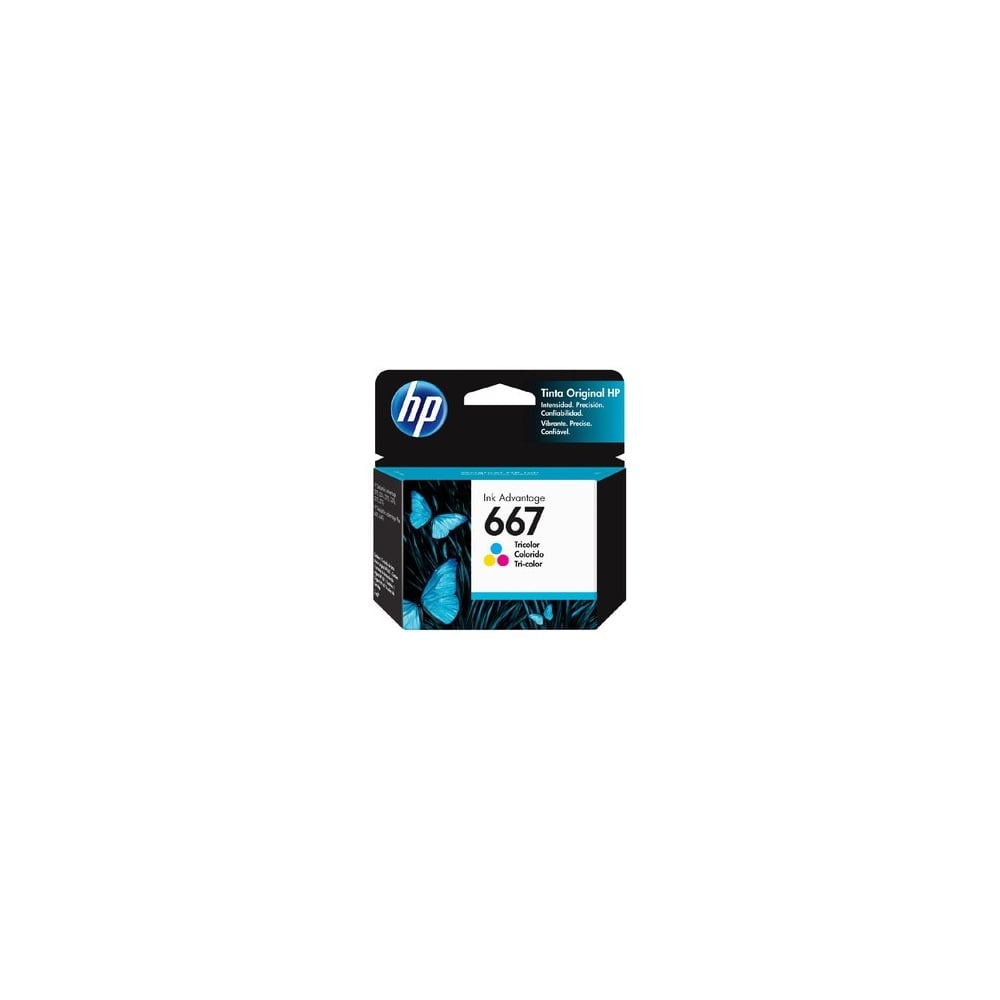 CARTUCHO DE TINTA HP 667 TRICOLOR ORIGINAL PARA IMPRESORAS, CALIDAD DE IMPRESIÓN SUPERIOR - 1