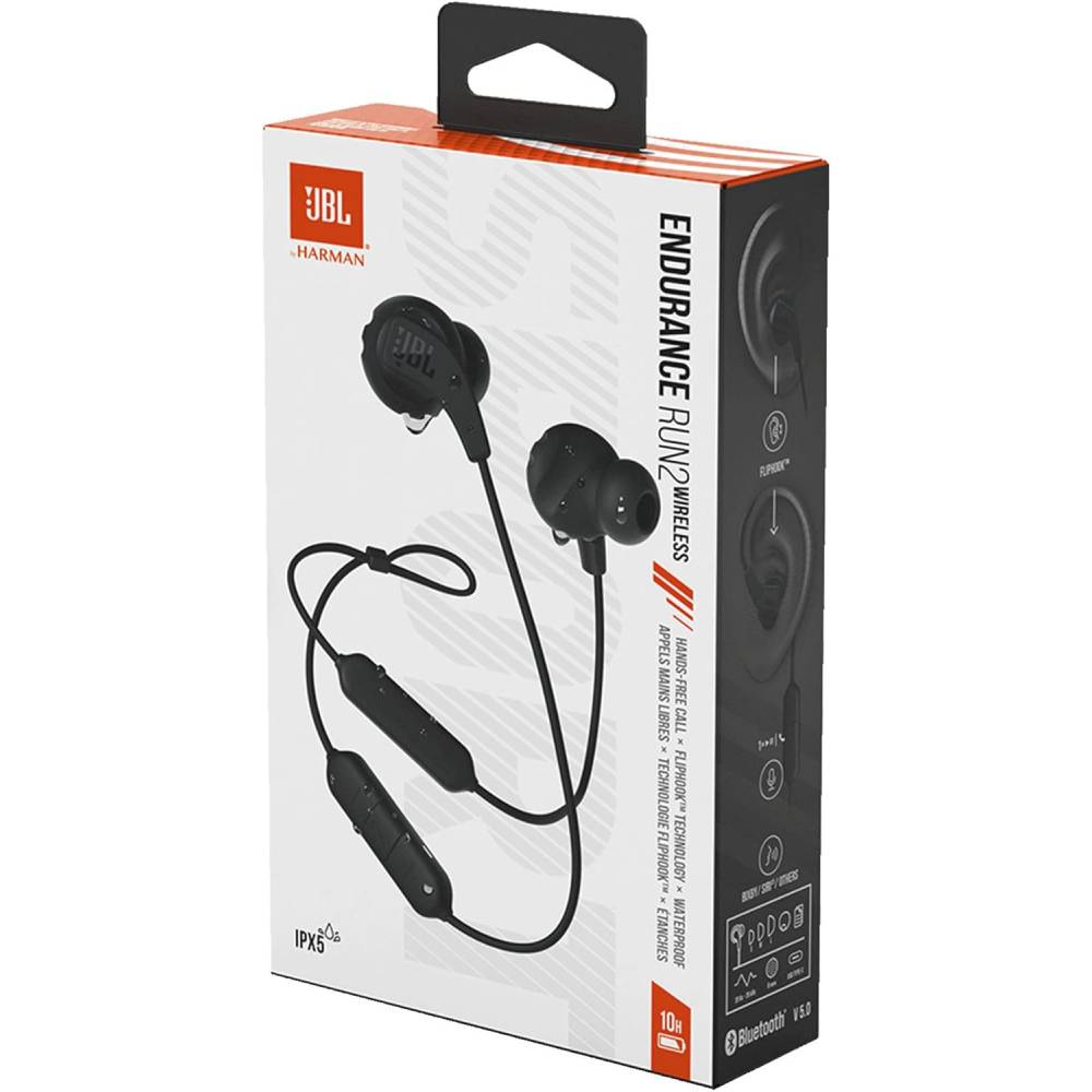 AURICULARES IN-EAR JBL ENDURANCE RUN 2 WIRELESS - BLUETOOTH, MICRO, COLOR NEGRO - SONIDO PREMIUM - 1