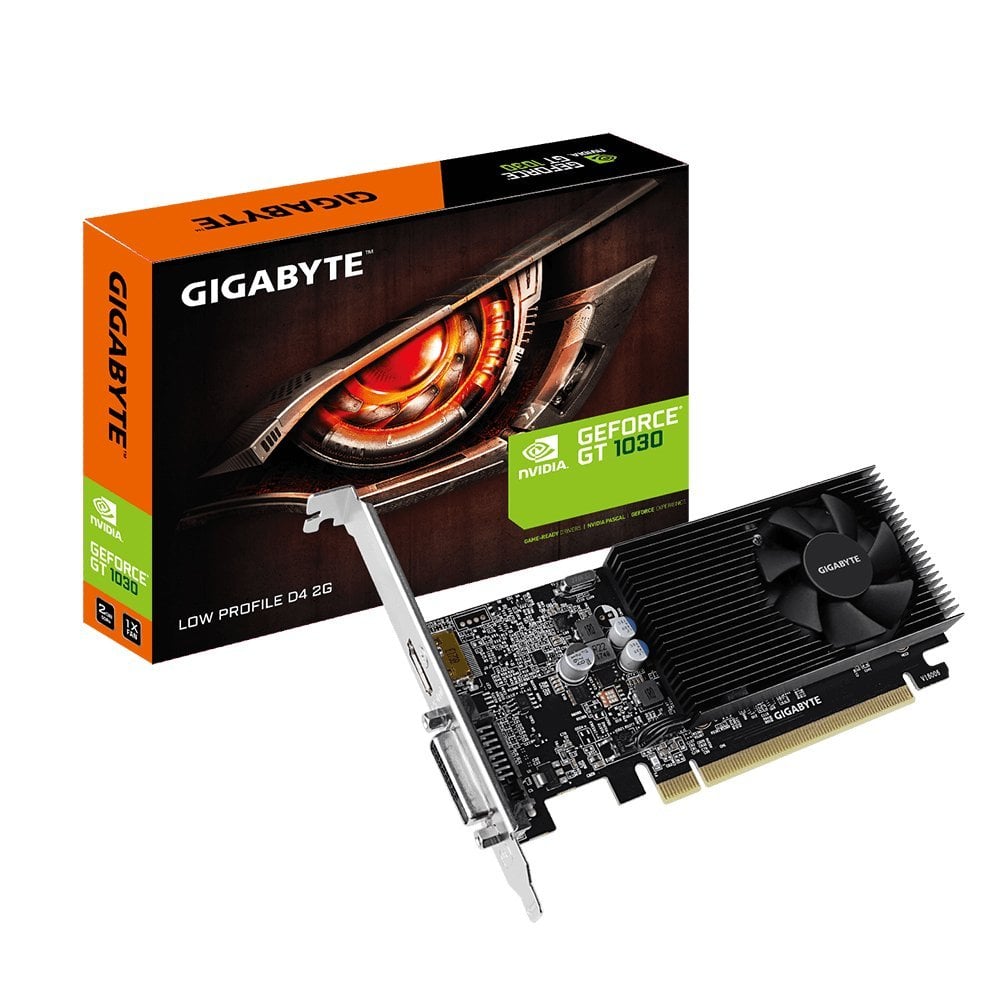 TARJETA GRÁFICA GIGABYTE NVIDIA GEFORCE GT 1030, 2GB DDR4 64-BIT, IDEAL PARA PCS COMPACTOS - 1