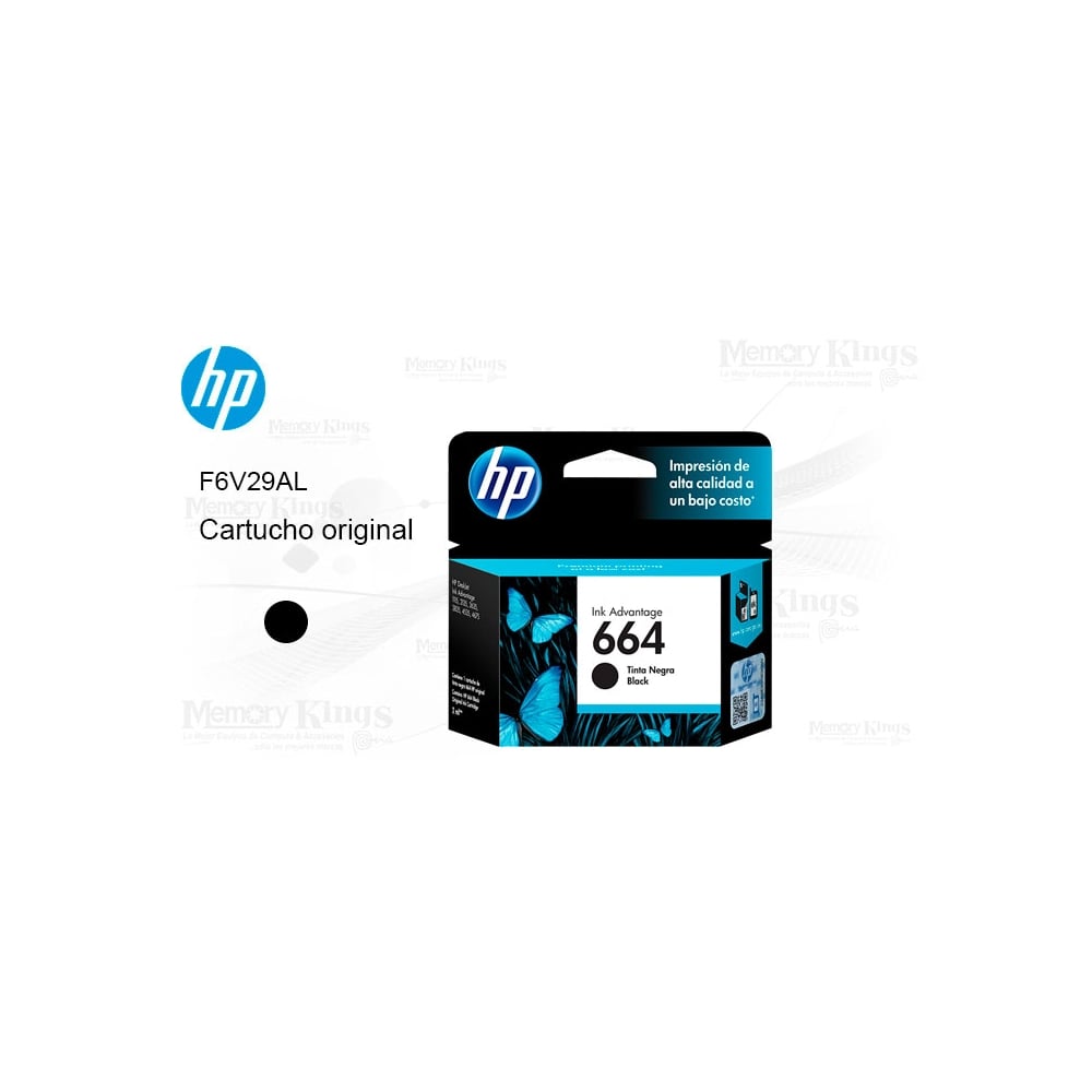 CARTUCHO DE TINTA HP 664 NEGRO ORIGINAL PARA IMPRESORAS, CALIDAD DE IMPRESIÓN SUPERIOR - 1