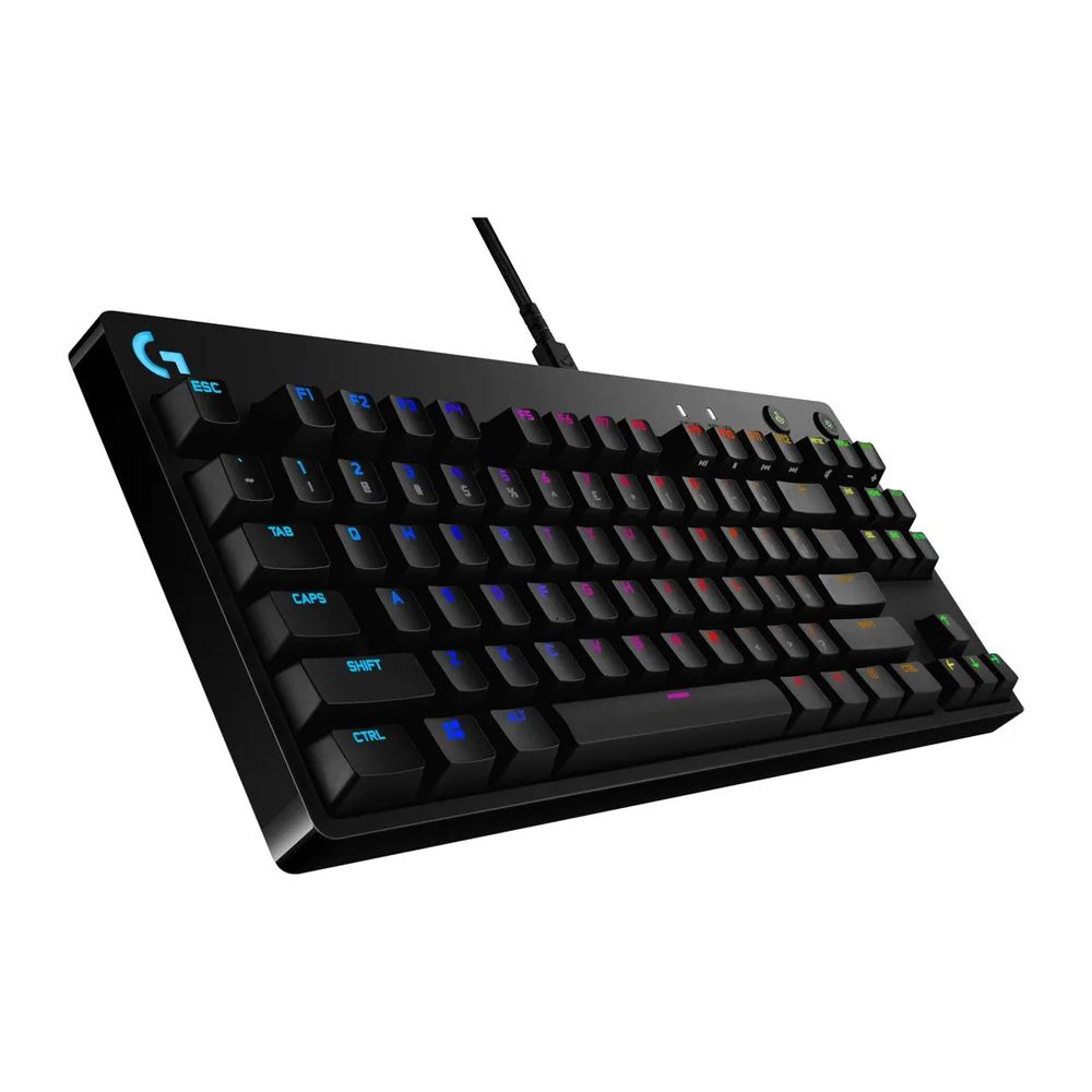 TECLADO LOGITECH PRO RGB USB BLACK - ILUMINACIÓN PERSONALIZABLE, ERGONOMÍA Y RENDIMIENTO PROFESIONAL - 1