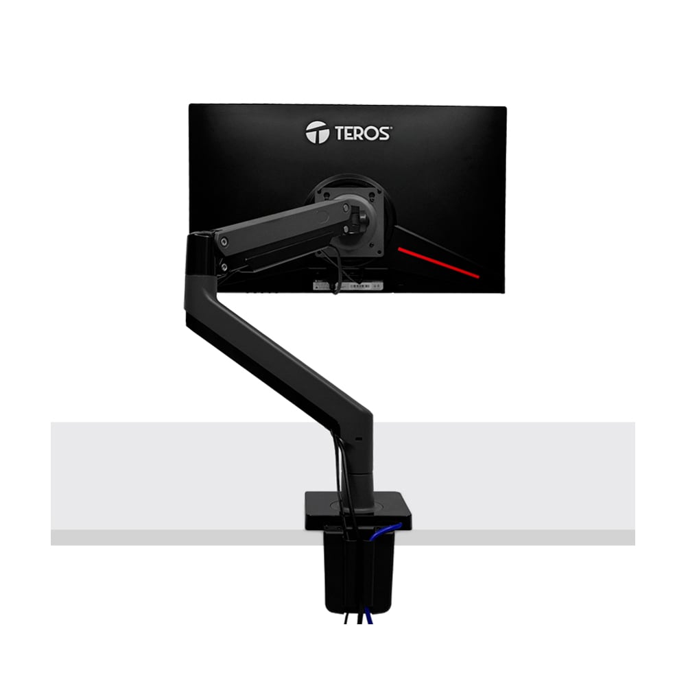SOPORTE DE MONITOR TEROS TE-7113 PARA PANTALLAS DE 22' A 35' - AJUSTABLE, ERGONOMÍA Y ESTILO MODERNO - 1