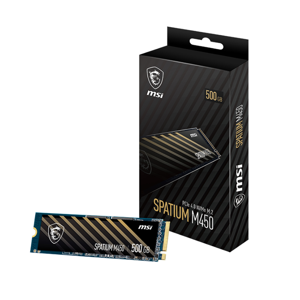 SSD M.2 PCIE 500GB MSI SPATIUM M450 - ALMACENAMIENTO ULTRA RÁPIDO Y EFICIENTE PARA TU PC - 1