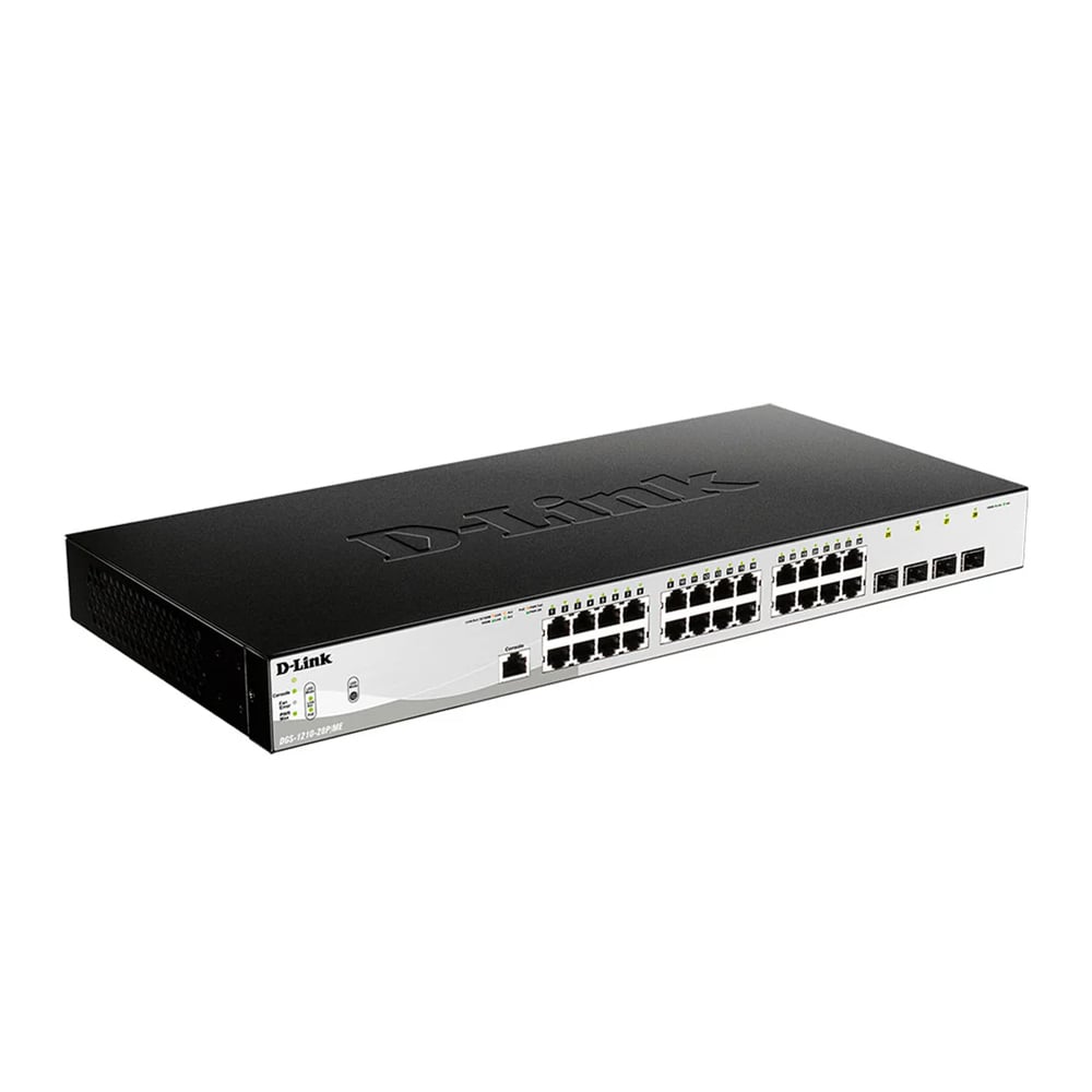 SWITCH INTELIGENTE D-LINK DGS-1210-28, 24 PUERTOS RJ-45 GIGABIT Y 4 SFP, IDEAL PARA REDES ROBUSTAS. - 1