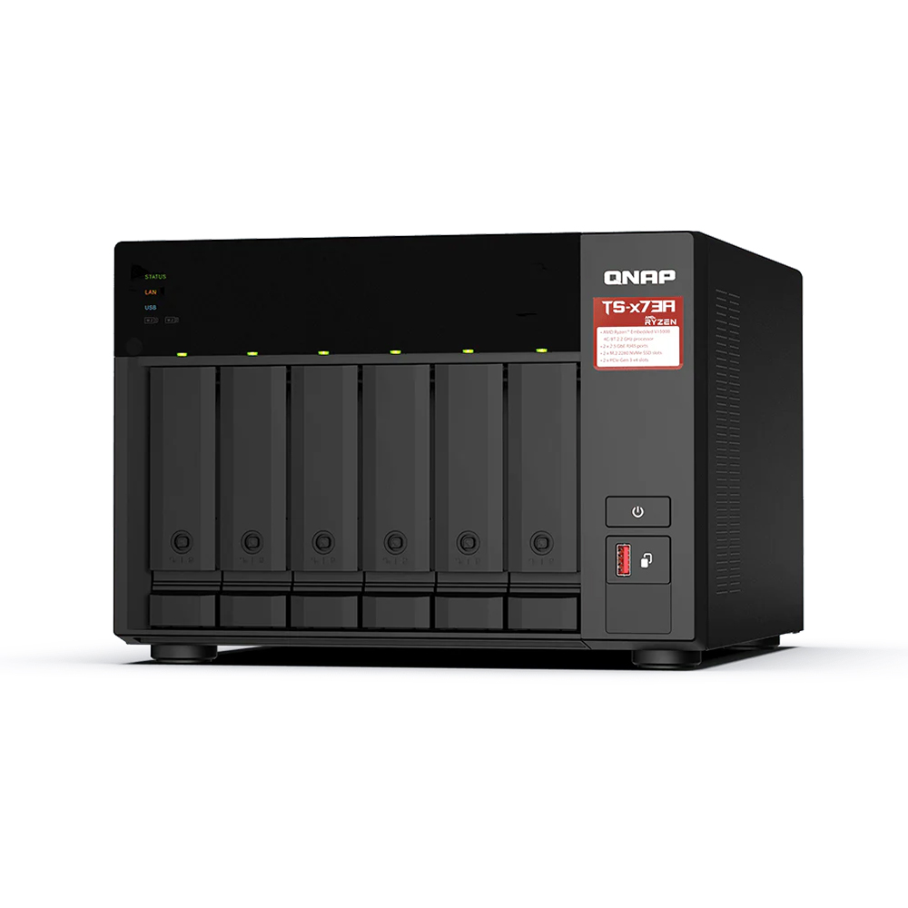 SERVIDOR NAS QNAP TS-673A: RYZEN 4C 2.2GHZ, 8GB RAM, 6 BAHÍAS SATA PARA ALMACENAMIENTO EFICIENTE - 1