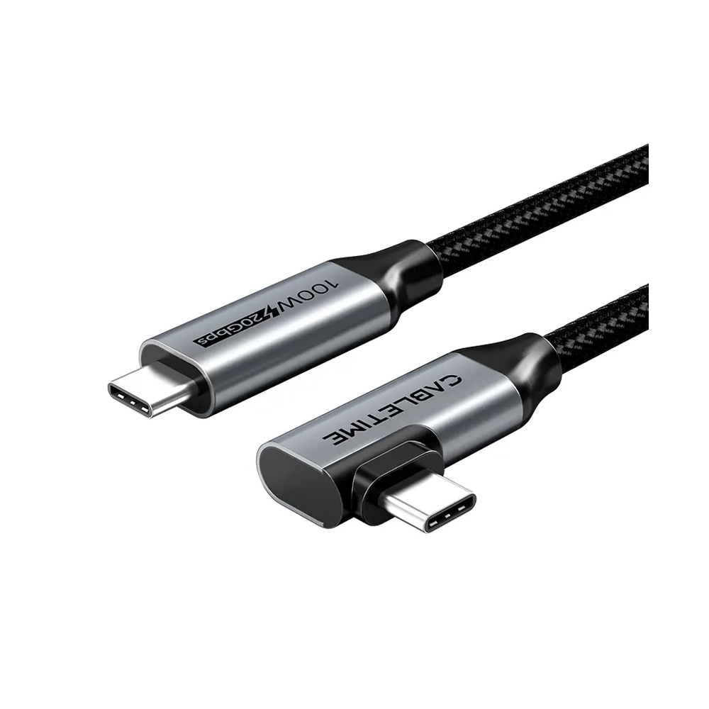 CABLE USB-C A USB-C 1M CABLETIME CU24H 4K 100W - ALTA VELOCIDAD Y CARGA RÁPIDA PARA TUS DISPOSITIVOS - 1