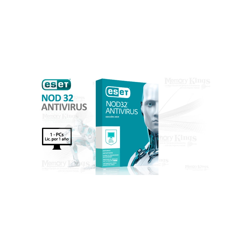 ESET NOD32 ANTIVIRUS PARA 1 PC - PROTECCIÓN AVANZADA Y SEGURIDAD TOTAL EN INTERNET - 1