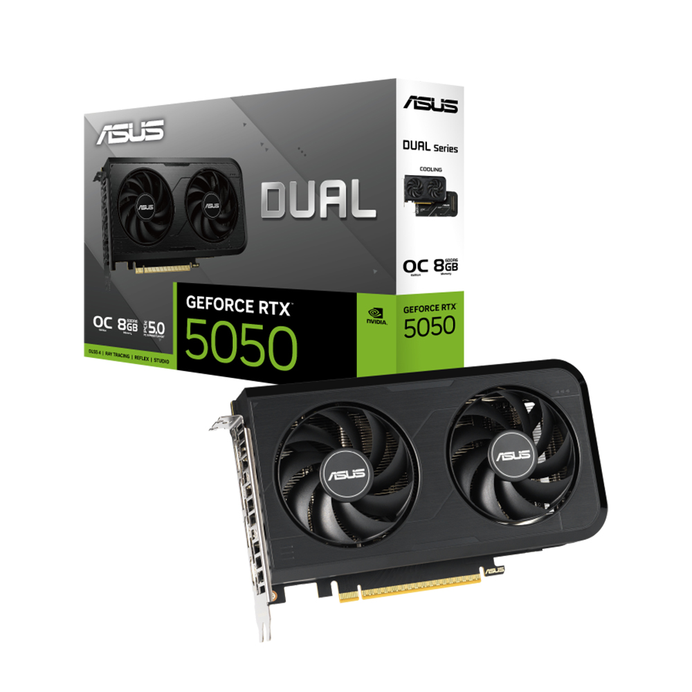 ASUS GEFORCE RTX 5050 8GB DUAL OC - TARJETA GRÁFICA 128 BIT PARA GAMING DE ALTO RENDIMIENTO - 1
