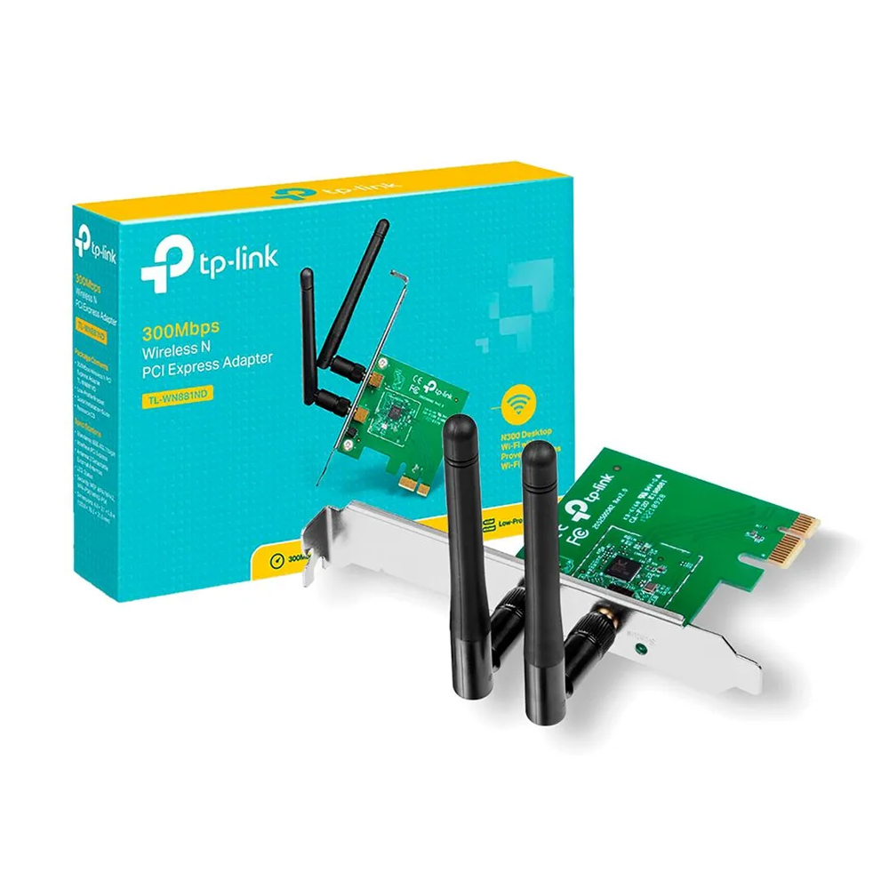 ADAPTADOR DE RED TP-LINK TL-WN881ND PCIE 2.0 - CONECTIVIDAD WI-FI 802.11B/G/N RÁPIDO Y EFICIENTE - 1